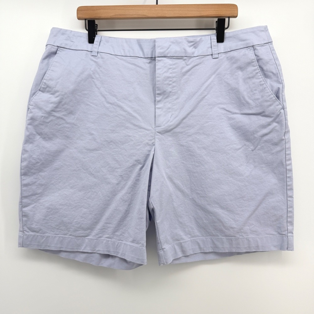 Matty M Chino Shorts Womens XXL Light Purple Cotton Spandex Stretch Casual‎